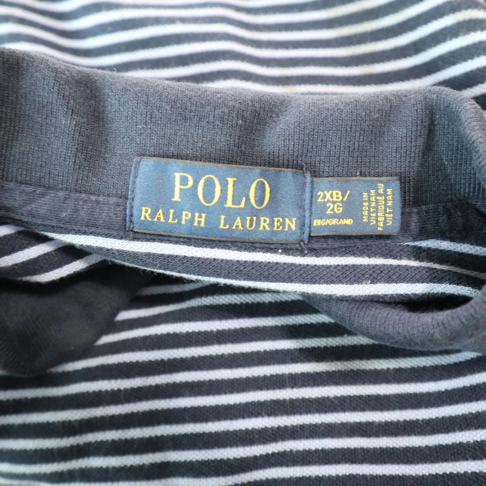 Polo Ralph Lauren Polo Shirt Mens 2XB Striped Red Pony Logo Casual Wear